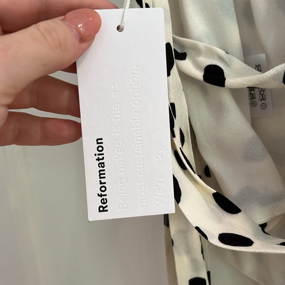 Reformation Cara Polka Dot Crop Top - Picture 8 of 8
